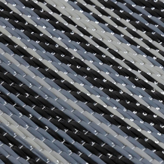 Rainbow Outdoor Rug Dark Grey | 1020