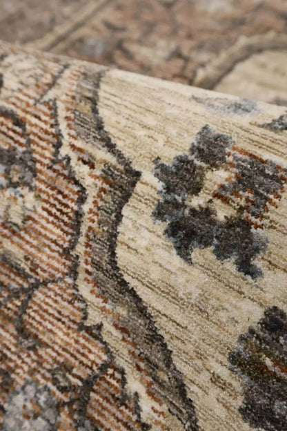 Raja Medallion Vintage Rug – Brown Heritage Elegance
