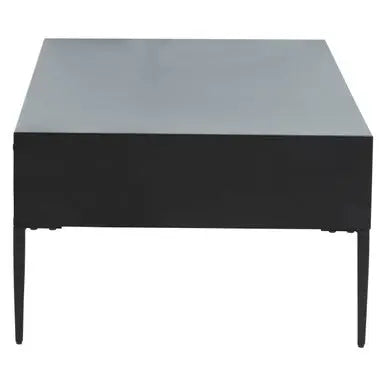 Recycled Pine Wood Grey and White Rectangular Coffee Table with Drawers, Luxor