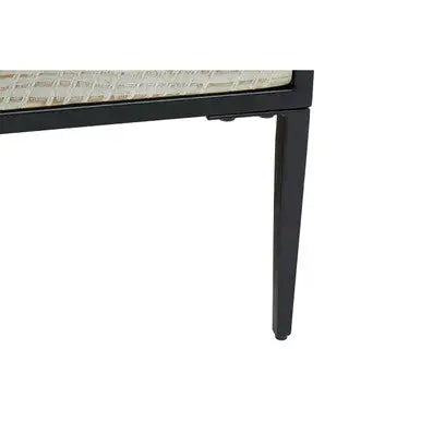 Recycled Pine Wood Grey and White Rectangular Coffee Table with Drawers, Luxor