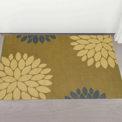 Recycled Washable Floral Mat | 130