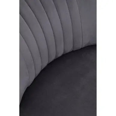 Regents Park Grey Velvet Chair with Black Legs