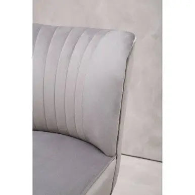 Regents Park Grey Velvet Chair with Black Legs