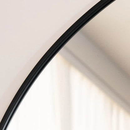 Rei - Extra Large Round Black Metal Circle Mirror - 120cm x 120cm