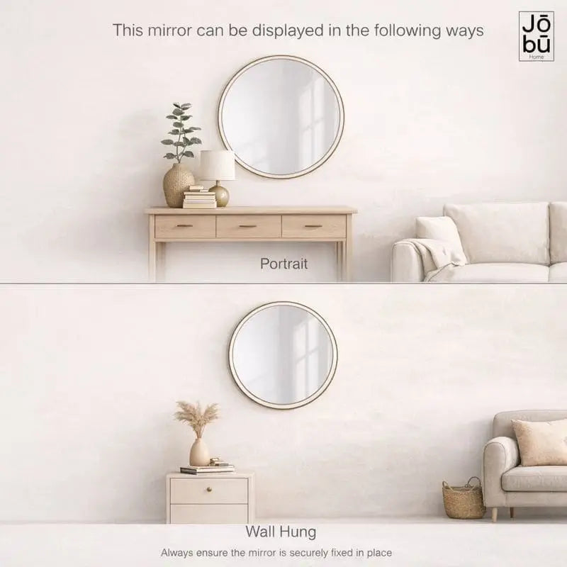 Rei - Extra Large Round Black Metal Circle Mirror - 120cm x 120cm