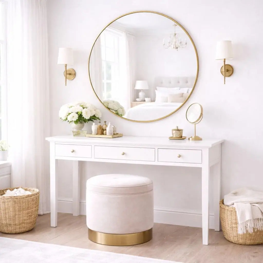 Rei - Extra Large Round Gold Metal Circle Mirror - 120cm x 120cm