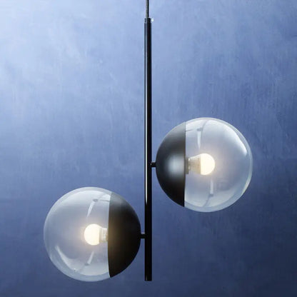 Revive Black Finish 2 Bulb Pendant Light
