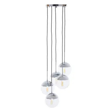 Revive Chrome Finish Five Pendant Lights