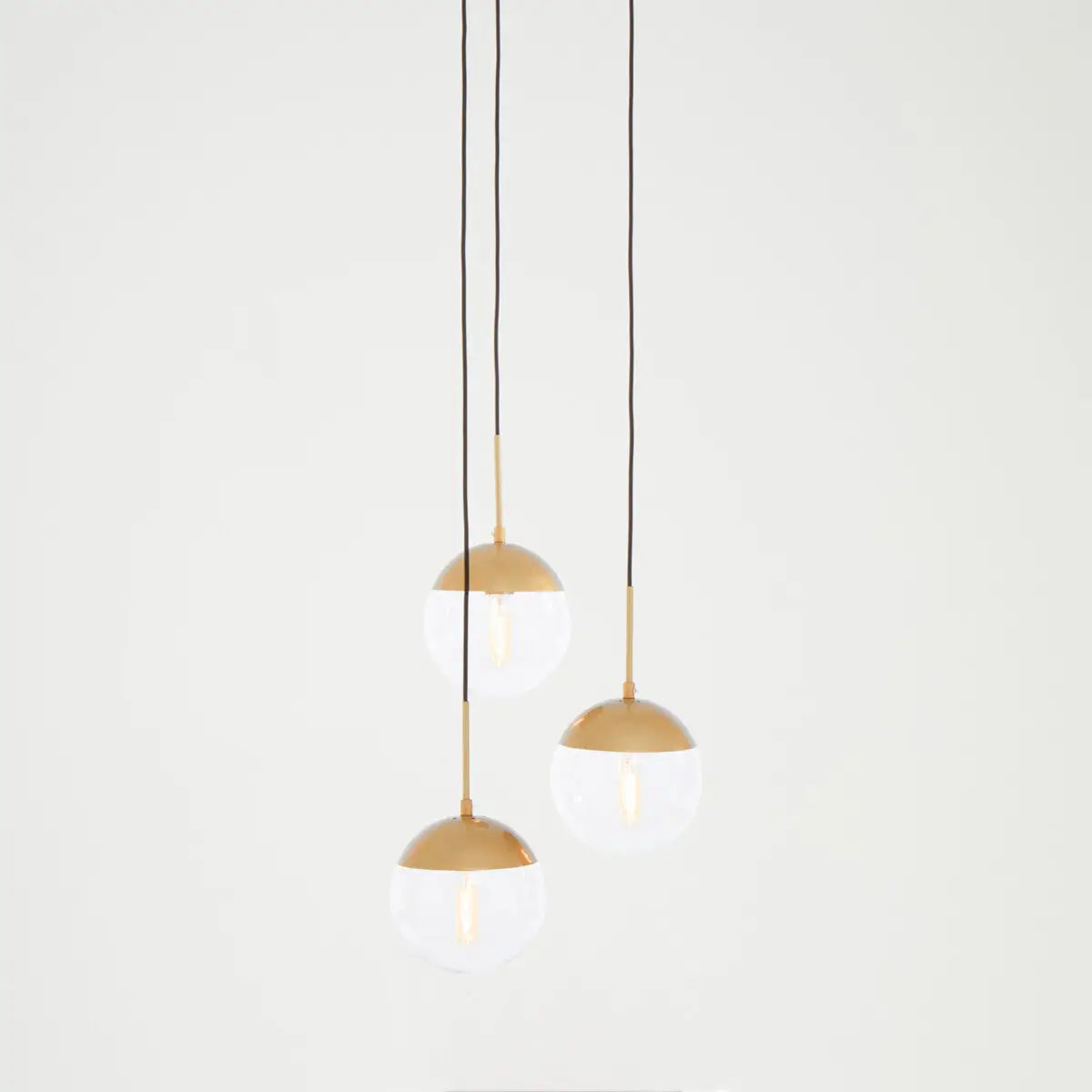 Revive Gold Finish 3 Bulb Pendant Light
