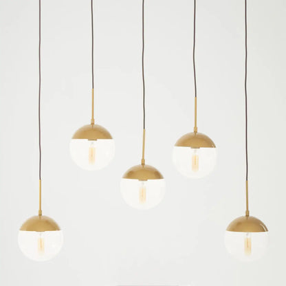 Revive Gold Finish Glass Shades Pendant Light