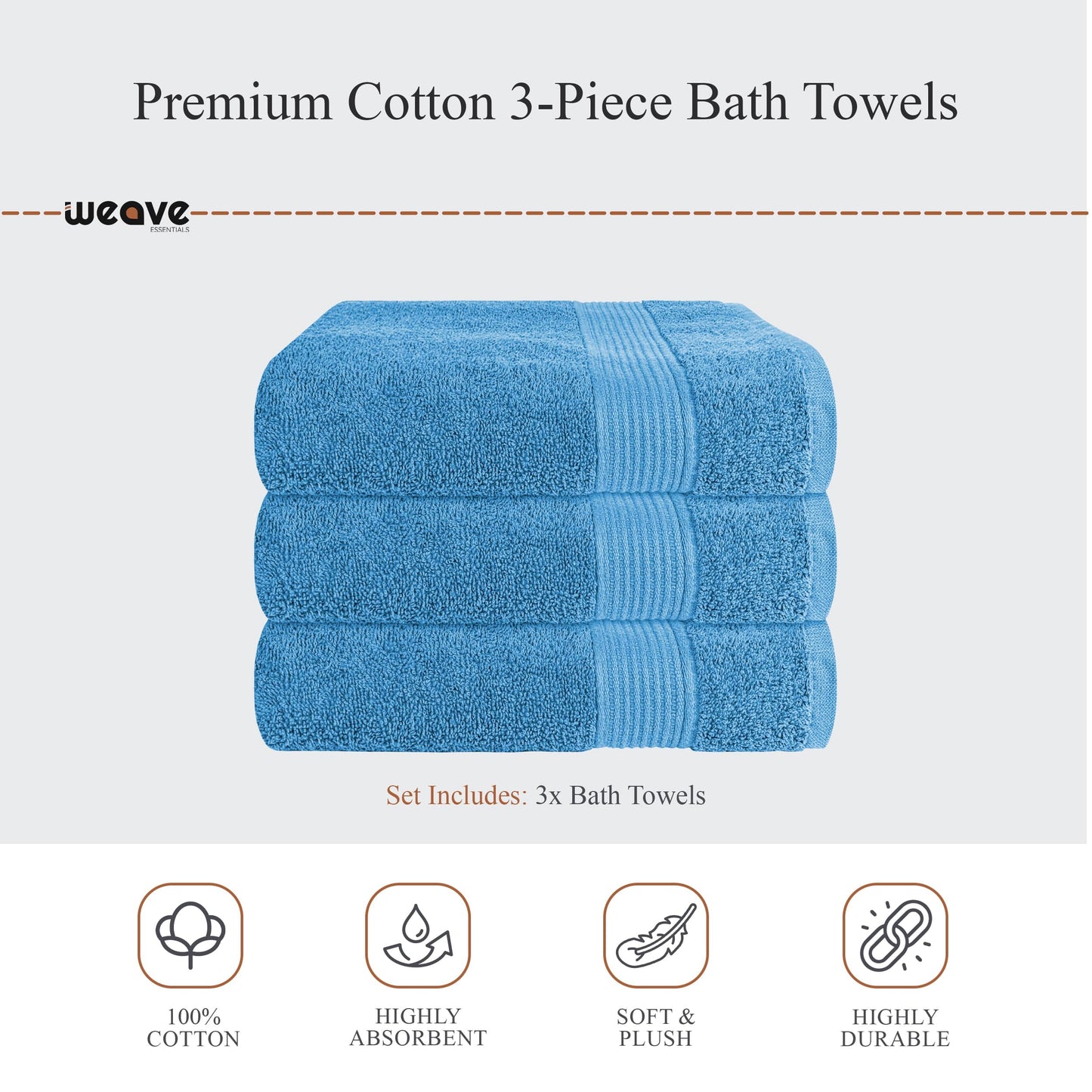 Rhodes Towel Aqua 100% Cotton Hotel Quality Soft Super Absorbent Hand Bath Towels Sheets & Face Cloths by OLIVIA ROCCO