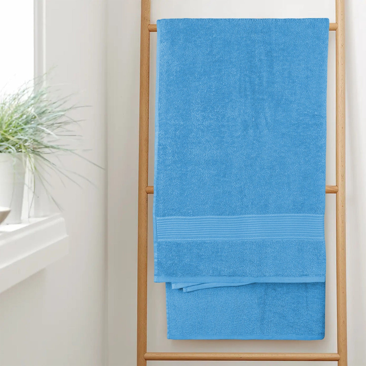 Rhodes Towel Aqua 100% Cotton Hotel Quality Soft Super Absorbent Hand Bath Towels Sheets & Face Cloths by OLIVIA ROCCO