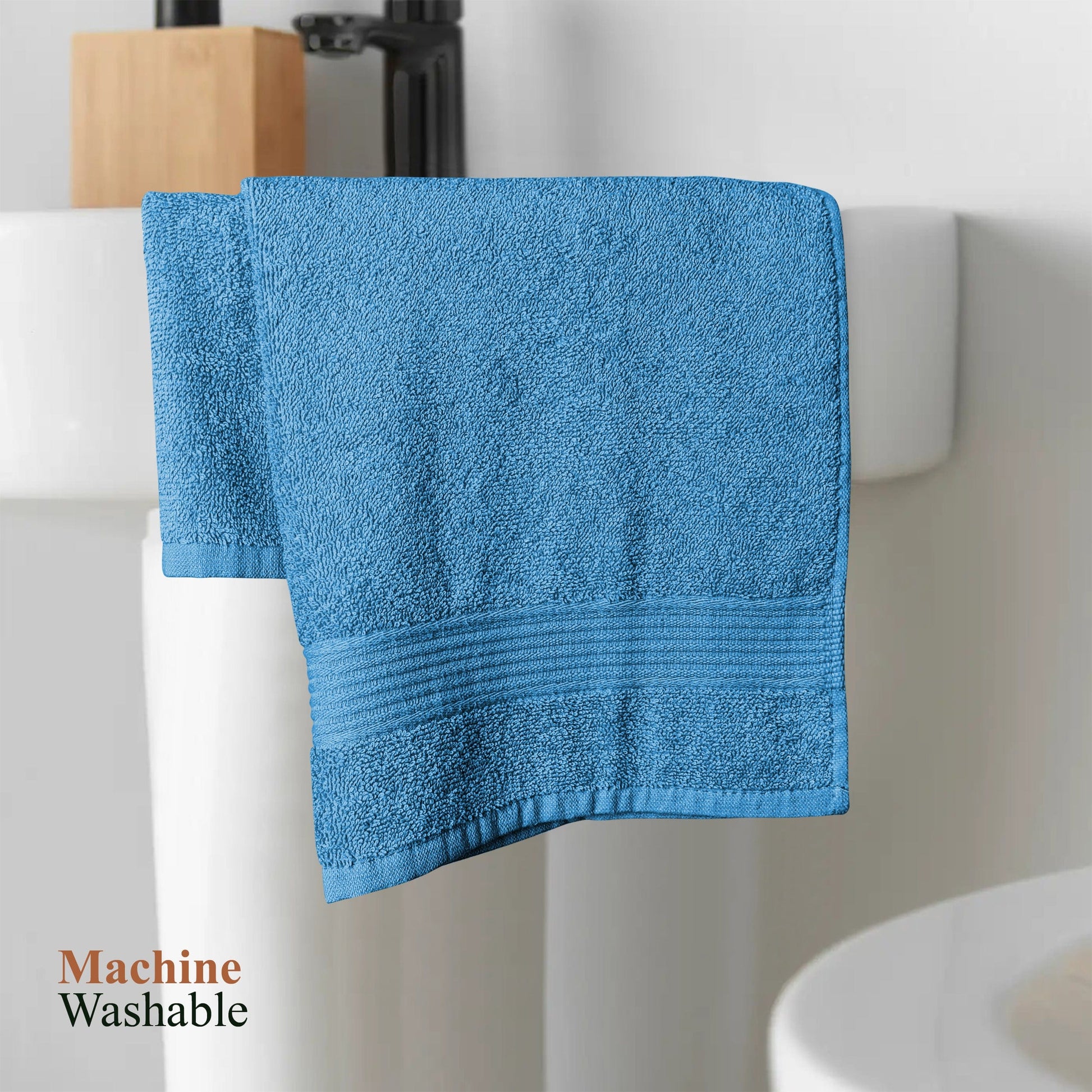 Rhodes Towel Aqua 100% Cotton Hotel Quality Soft Super Absorbent Hand Bath Towels Sheets & Face Cloths by OLIVIA ROCCO