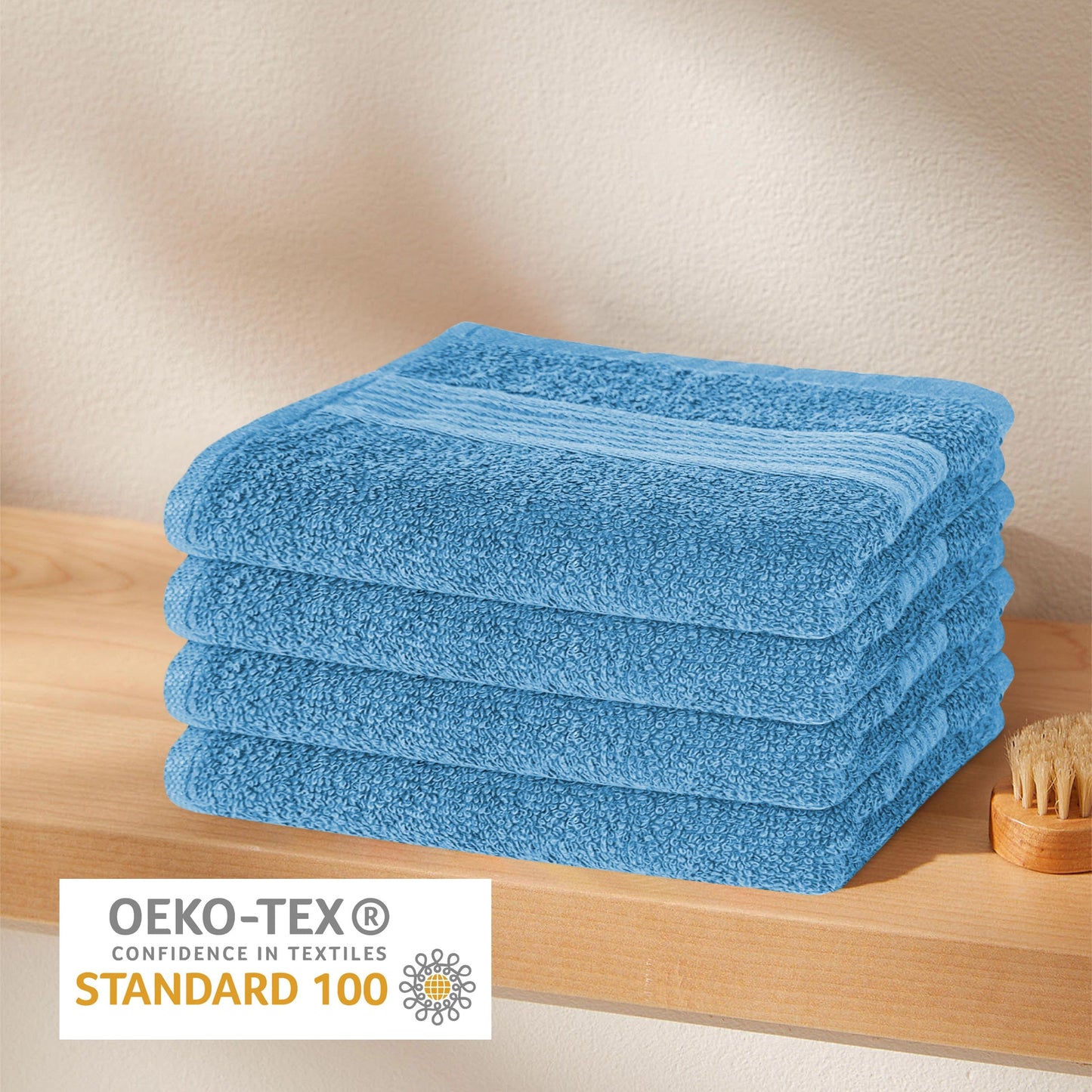 Rhodes Towel Aqua 100% Cotton Hotel Quality Soft Super Absorbent Hand Bath Towels Sheets & Face Cloths by OLIVIA ROCCO