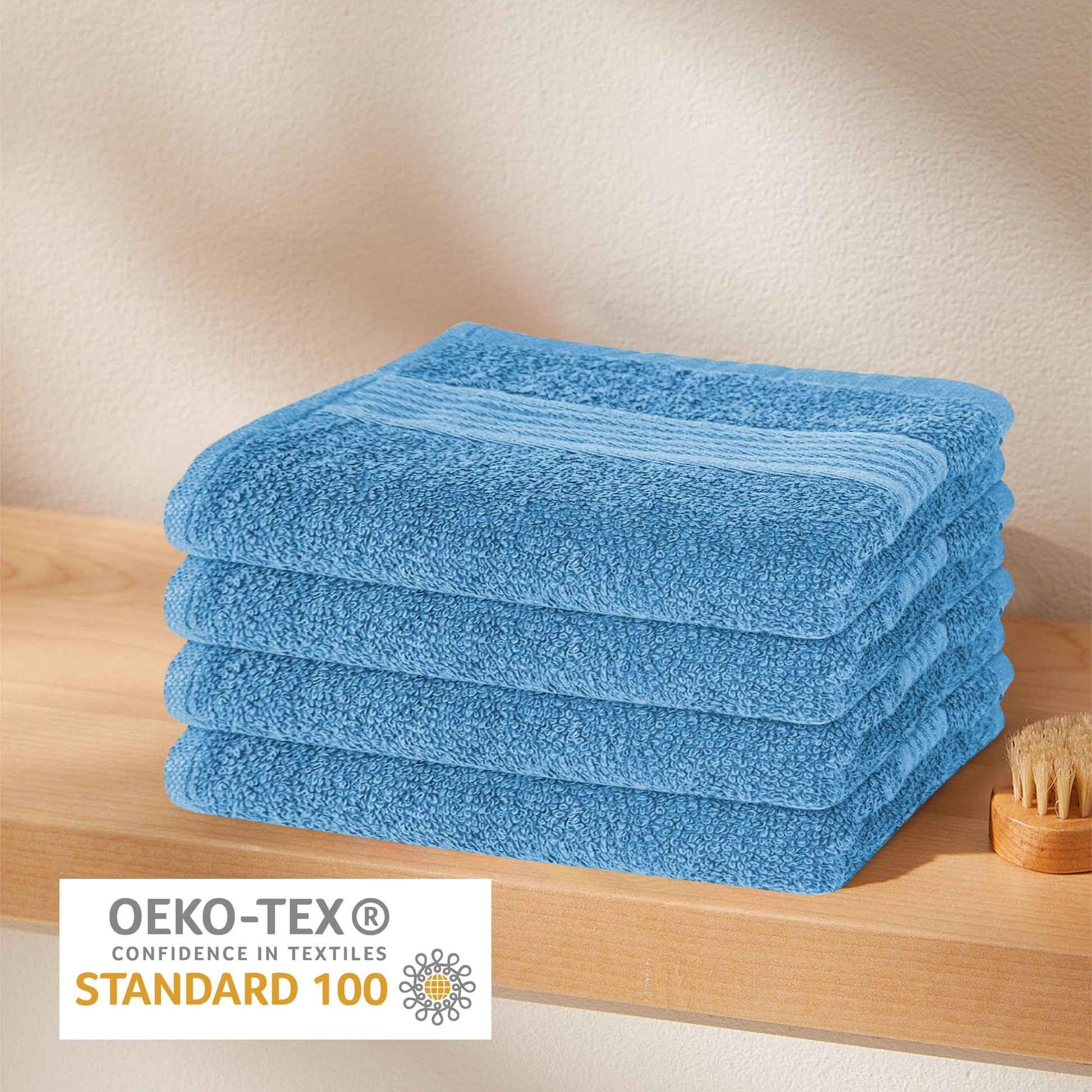 Rhodes Towel Aqua 100% Cotton Hotel Quality Soft Super Absorbent Hand Bath Towels Sheets & Face Cloths by OLIVIA ROCCO