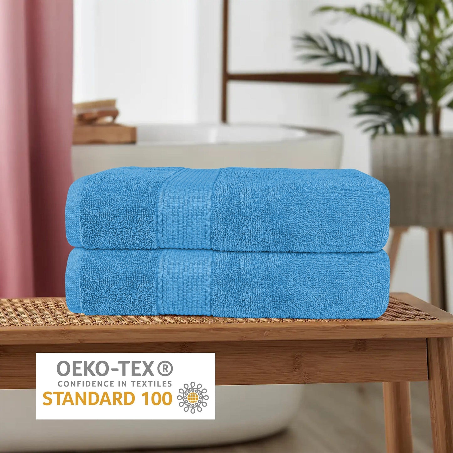 Rhodes Towel Aqua 100% Cotton Hotel Quality Soft Super Absorbent Hand Bath Towels Sheets & Face Cloths by OLIVIA ROCCO