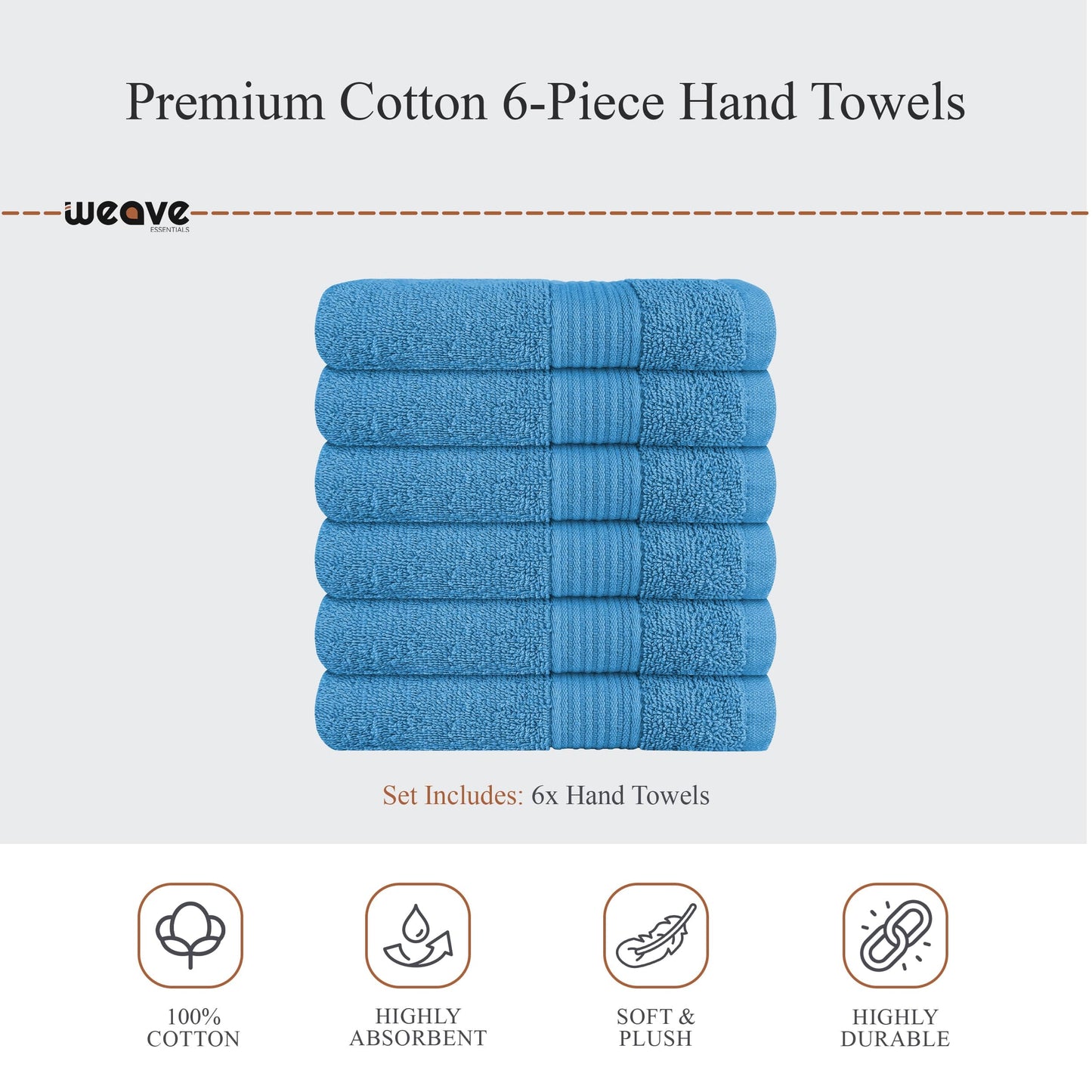 Rhodes Towel Aqua 100% Cotton Hotel Quality Soft Super Absorbent Hand Bath Towels Sheets & Face Cloths by OLIVIA ROCCO