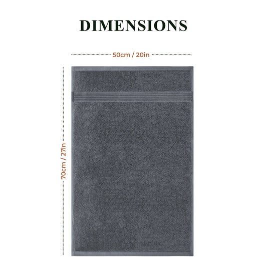 Rhodes Towel Grey 100% Cotton Hotel Quality Soft Super Absorbent Hand Bath Towels Sheets & Face Cloths by OLIVIA ROCCO