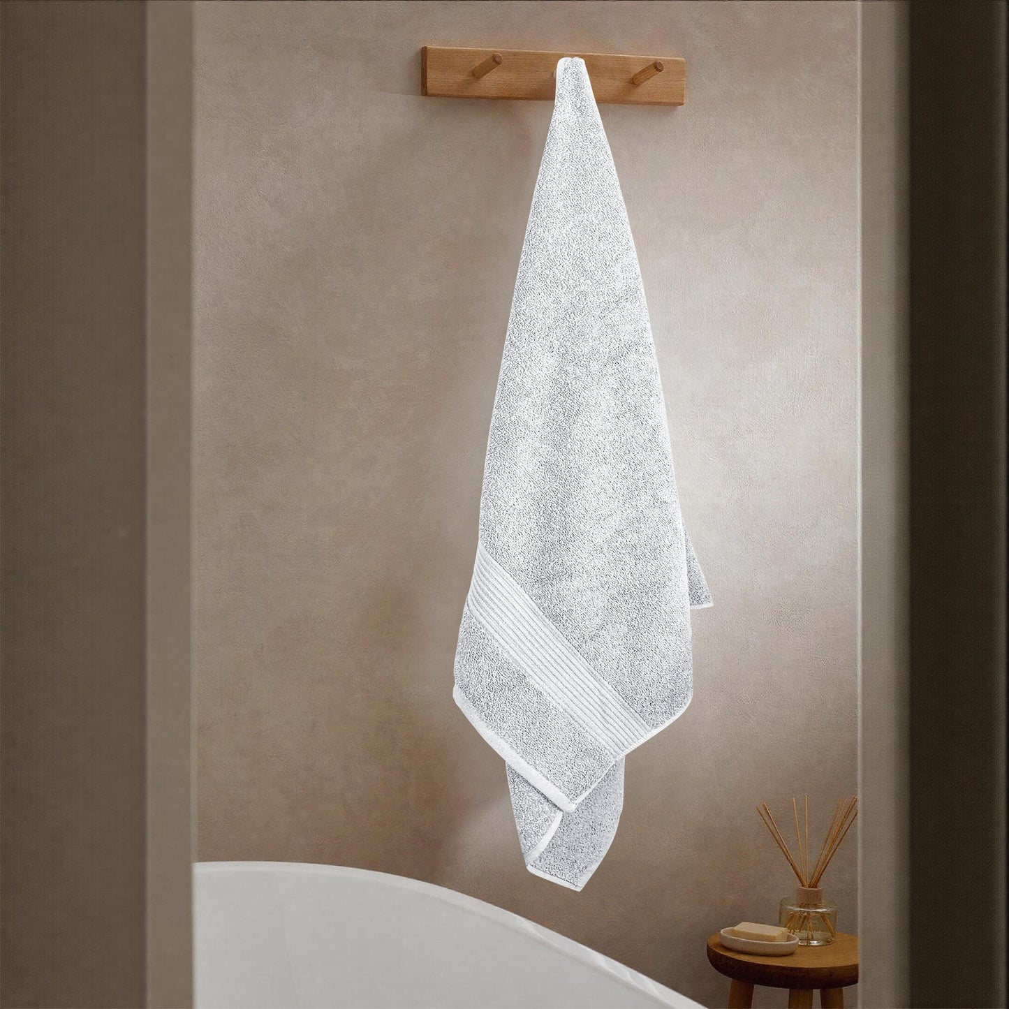Rhodes Towel White 100% Cotton Hotel Quality Soft Super Absorbent Hand Bath Towels Sheets & Face Cloths by OLIVIA ROCCO