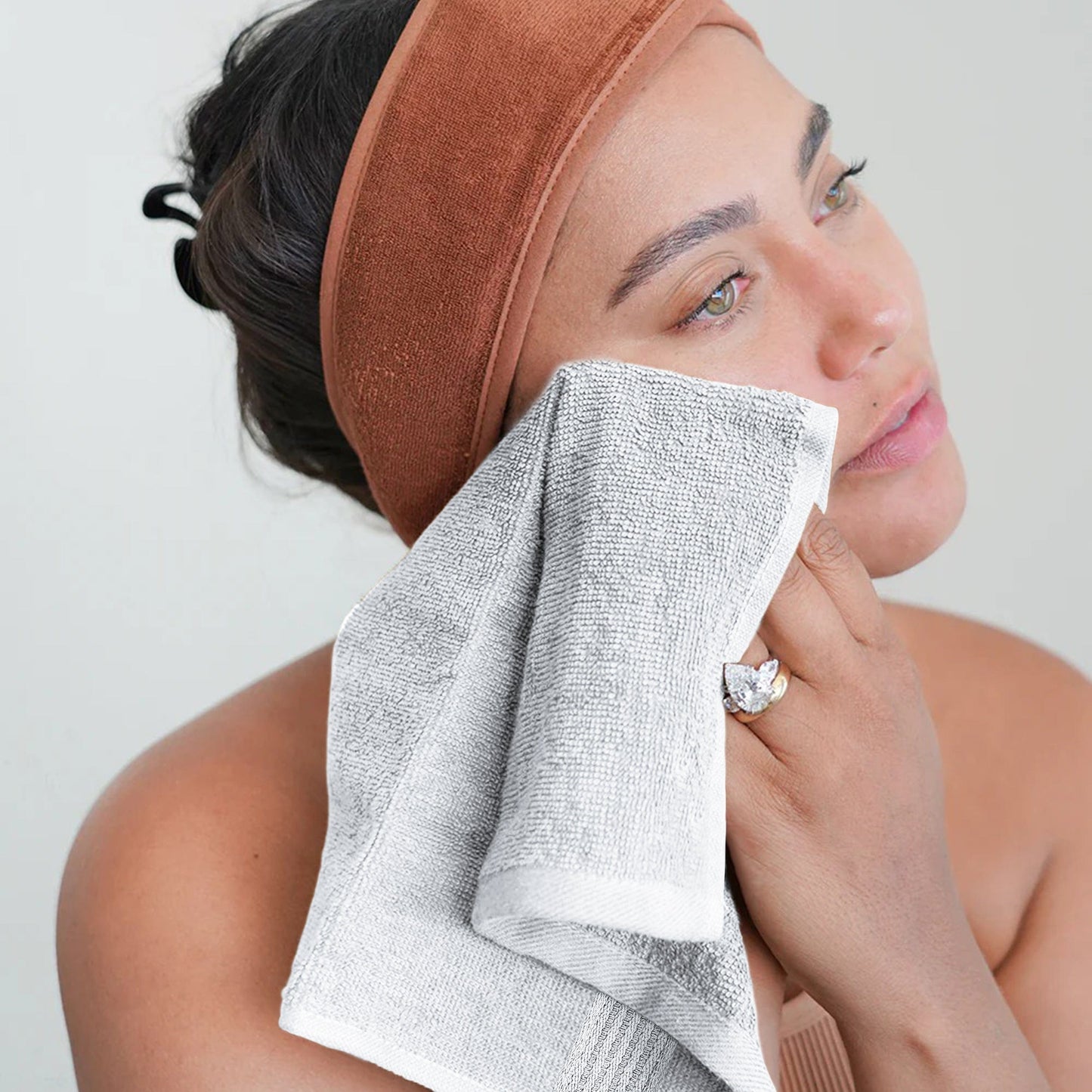 Rhodes Towel White 100% Cotton Hotel Quality Soft Super Absorbent Hand Bath Towels Sheets & Face Cloths by OLIVIA ROCCO