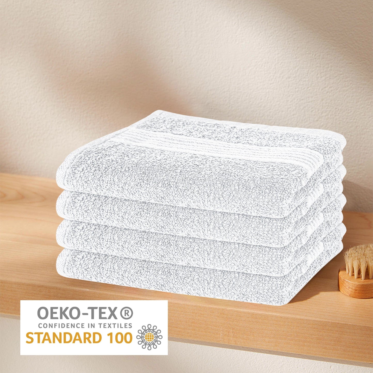 Rhodes Towel White 100% Cotton Hotel Quality Soft Super Absorbent Hand Bath Towels Sheets & Face Cloths by OLIVIA ROCCO