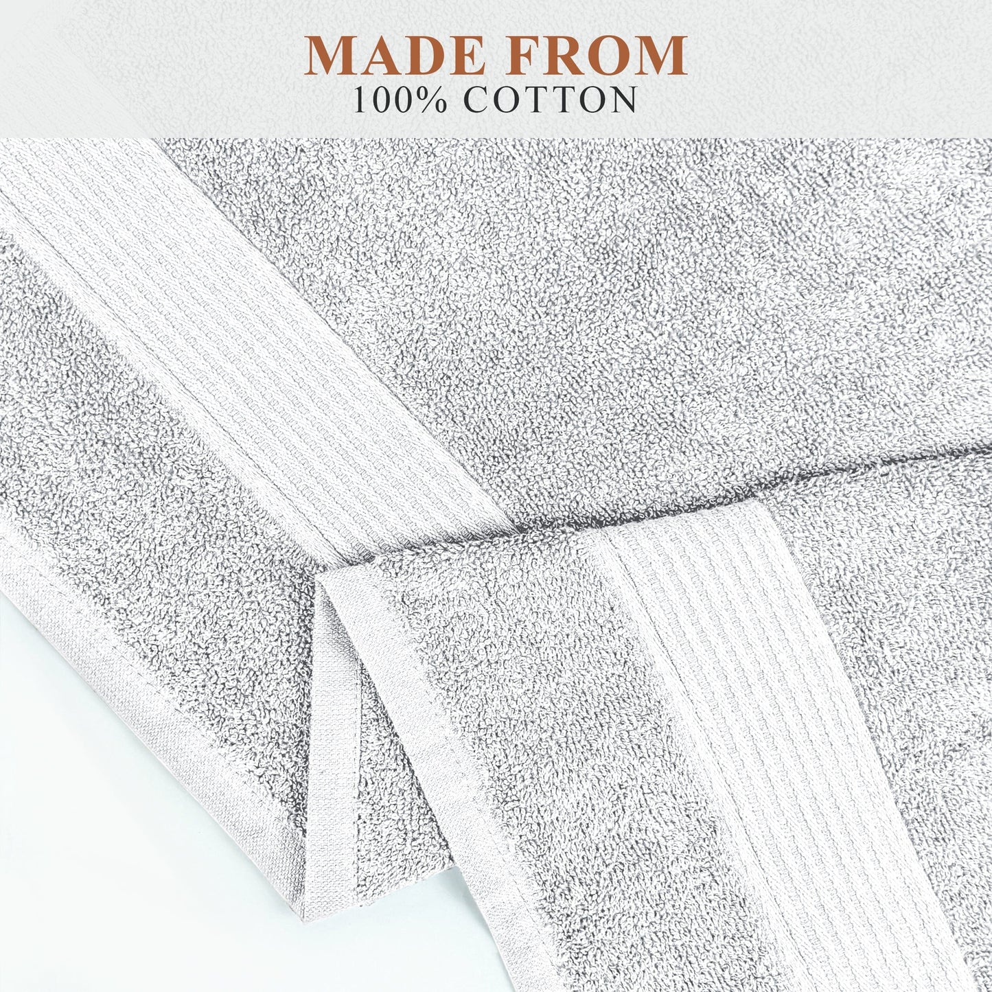 Rhodes Towel White 100% Cotton Hotel Quality Soft Super Absorbent Hand Bath Towels Sheets & Face Cloths by OLIVIA ROCCO