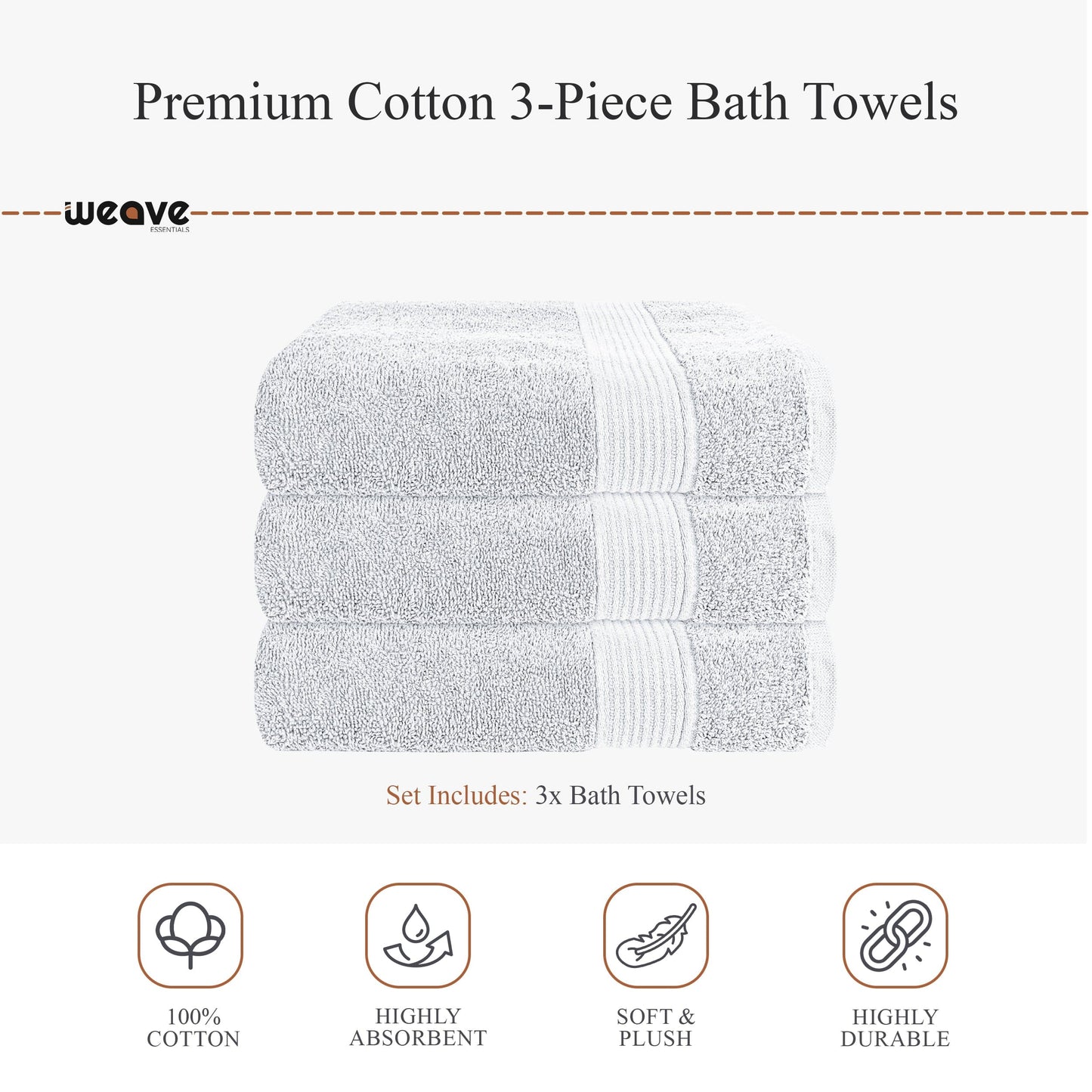 Rhodes Towel White 100% Cotton Hotel Quality Soft Super Absorbent Hand Bath Towels Sheets & Face Cloths by OLIVIA ROCCO