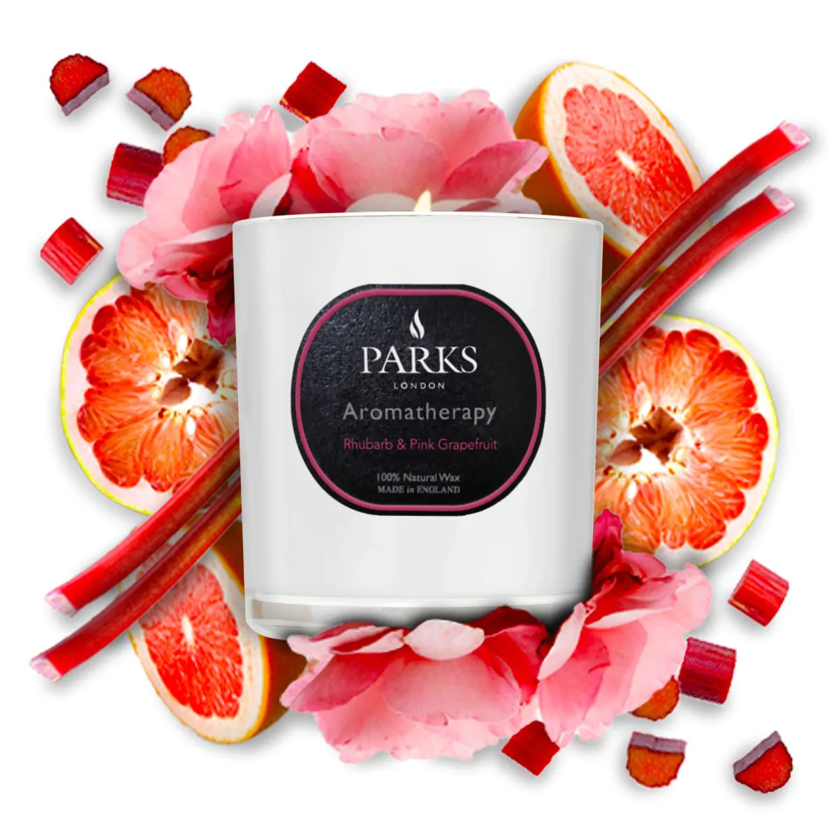 RHUBARB & PINK GRAPEFRUIT CANDLE 220G - Candles