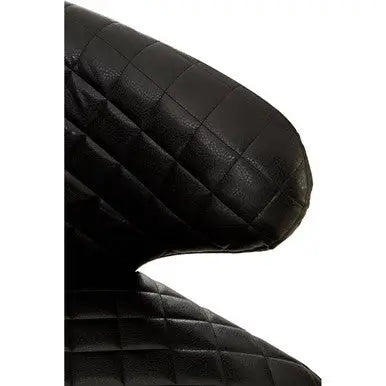 Richy Black Leather Effect Accent Chair with Wingback Design
