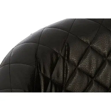 Richy Black Leather Effect Accent Chair with Wingback Design