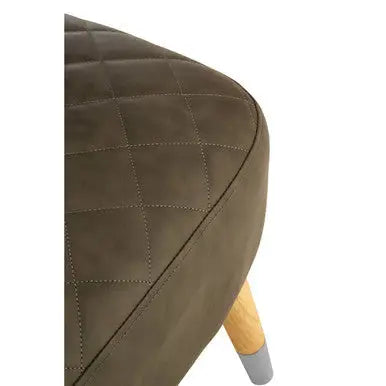 Richy Brown Leather Effect Accent Chair with Wingback Design