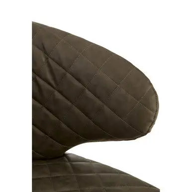 Richy Brown Leather Effect Accent Chair with Wingback Design