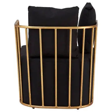 Rosina Black Linen Chair