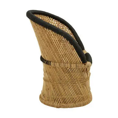 Rowan Natural and Black Bamboo Chair and Stool Set