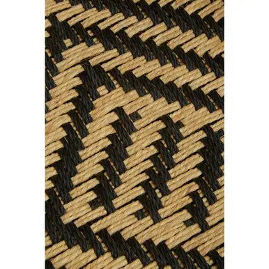 Rowan Natural and Black Bamboo Chair and Stool Set