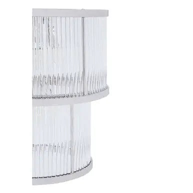 Salasco 2 Tier Nickel Finish Glass Chandelier