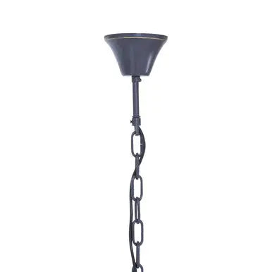Salasco 3 Tier Black Finish Glass Chandelier