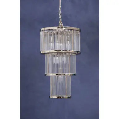 Salasco 3 Tier Nickel Finish Chandelier
