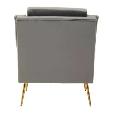 Salma Grey Velvet Armchair.