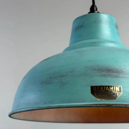 Salthouse XL Copper Verdigris Patina Lampshade Pendant Light - 14.5 Inch