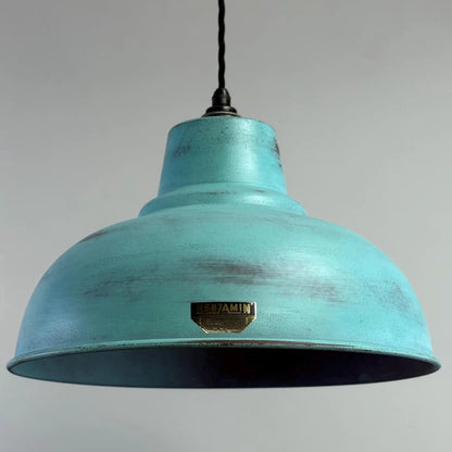 Salthouse XL Copper Verdigris Patina Lampshade Pendant Light - 14.5 Inch