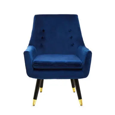 Sara Midnight Blue Velvet Armchair