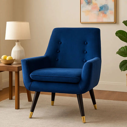 Sara Midnight Blue Velvet Armchair