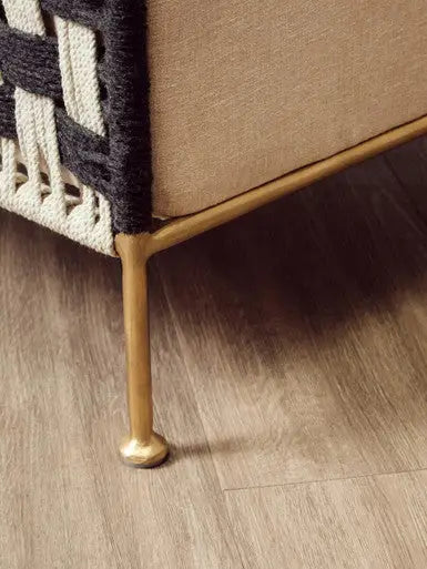 Satna Black And White Jute Chair
