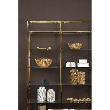 Sena White Marble and Gold Bookends