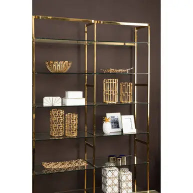Sena White Marble and Gold Bookends