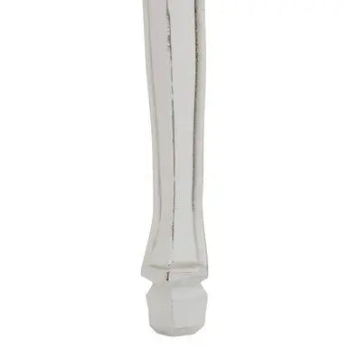 Set of 2 Brown Wood Top Accent Tables with White High Gloss Finish Legs, Serena