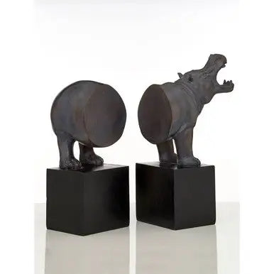 Set of 2 Hippo Bookends | Boho