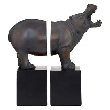Set of 2 Hippo Bookends | Boho