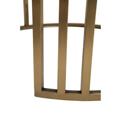 Set of 2 Tinted Glass Round Tops Nesting Coffee Tables with Brushed Gold Stainless Steel Frames, Alana